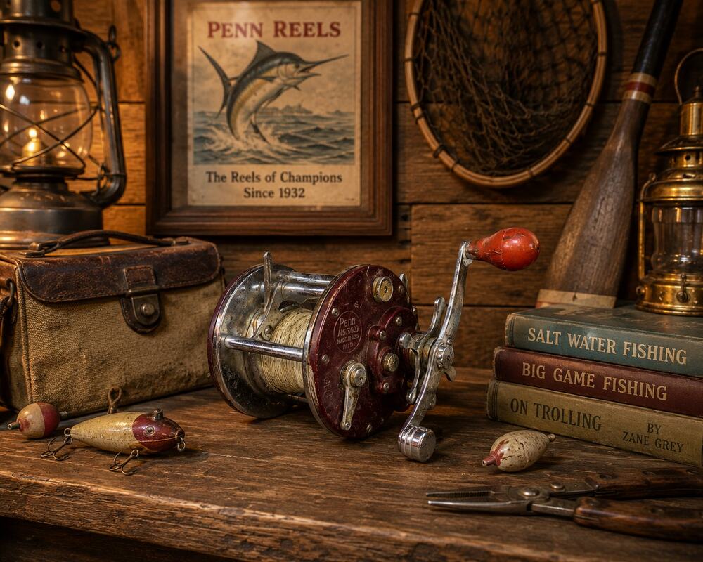 Vintage Penn Peer No 309 Level Wind Saltwater Fishing Reel Tested Made USA